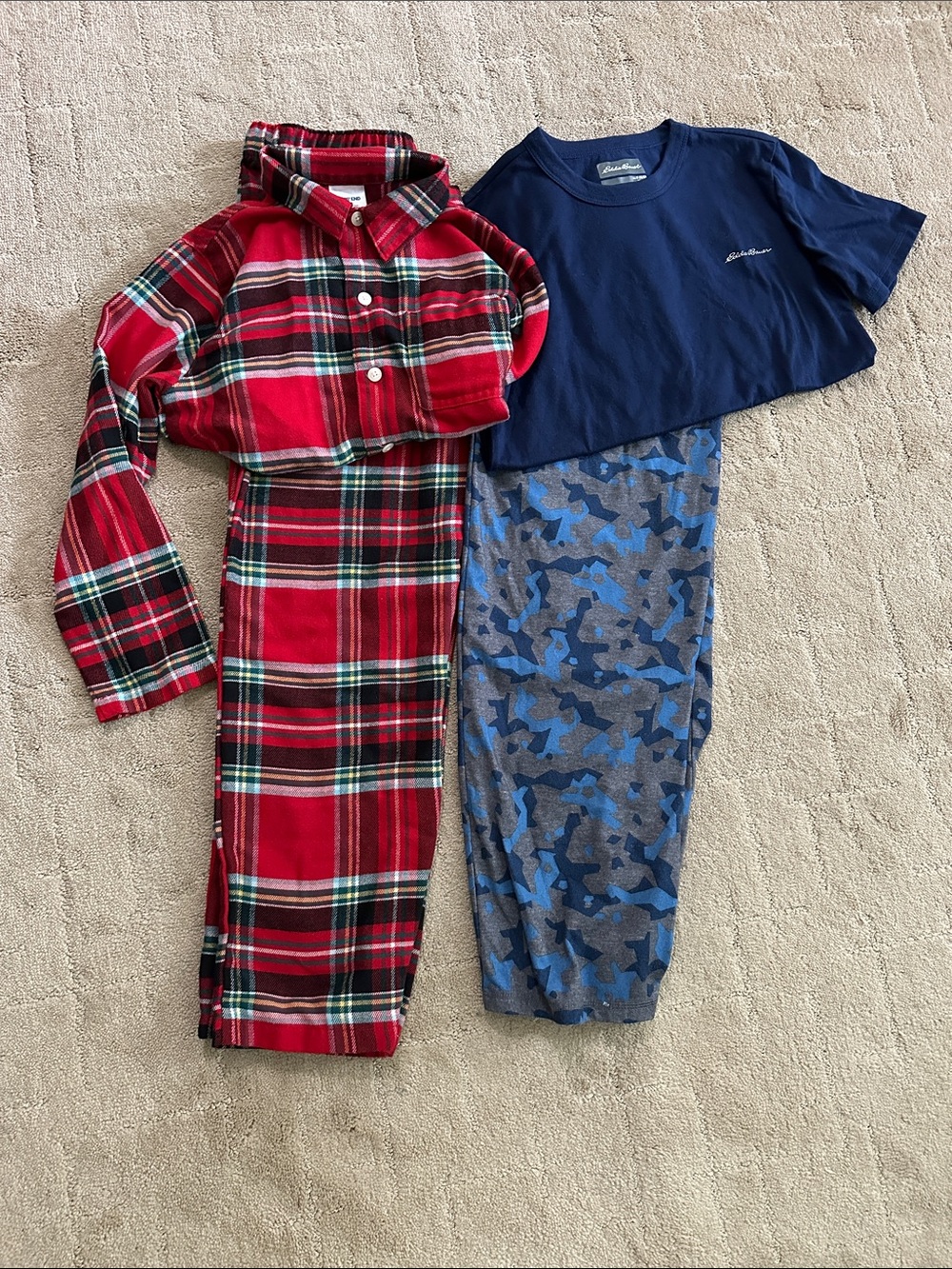 Lands End flannel pajama set & Eddie Bauer pj set